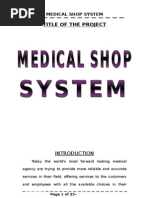 Medical store management system project with schema diagram