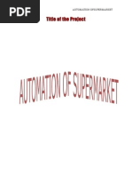 Download Supermarket Management System Synopsis by FreeProjectzcom SN256044777 doc pdf