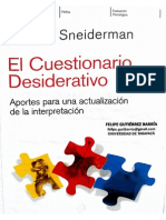 Sneiderman, S. (2012). El Cuestionario Desiderativo, Aportes Para Una Actualización de La Interpretación. Paidós.