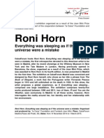 Roni Horn Exhibition Brochure 
