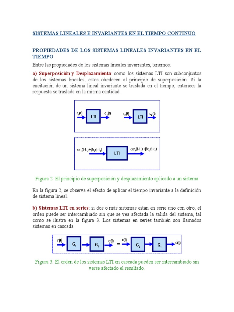 Propiedades y Respuestas de Sistemas LTI | PDF | Ecuaciones | Linealidad