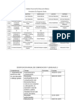 Horario 2do grado INEB