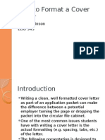 How To Format A Cover Letter