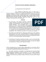 Modelo Demanda de Restitucion de Bien Inmueble Urbano Arrendado Jaramillo