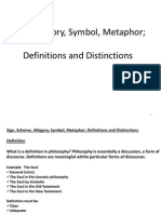 Sign, Allegory, Symbol, Metaphor Definitions and Distinctions