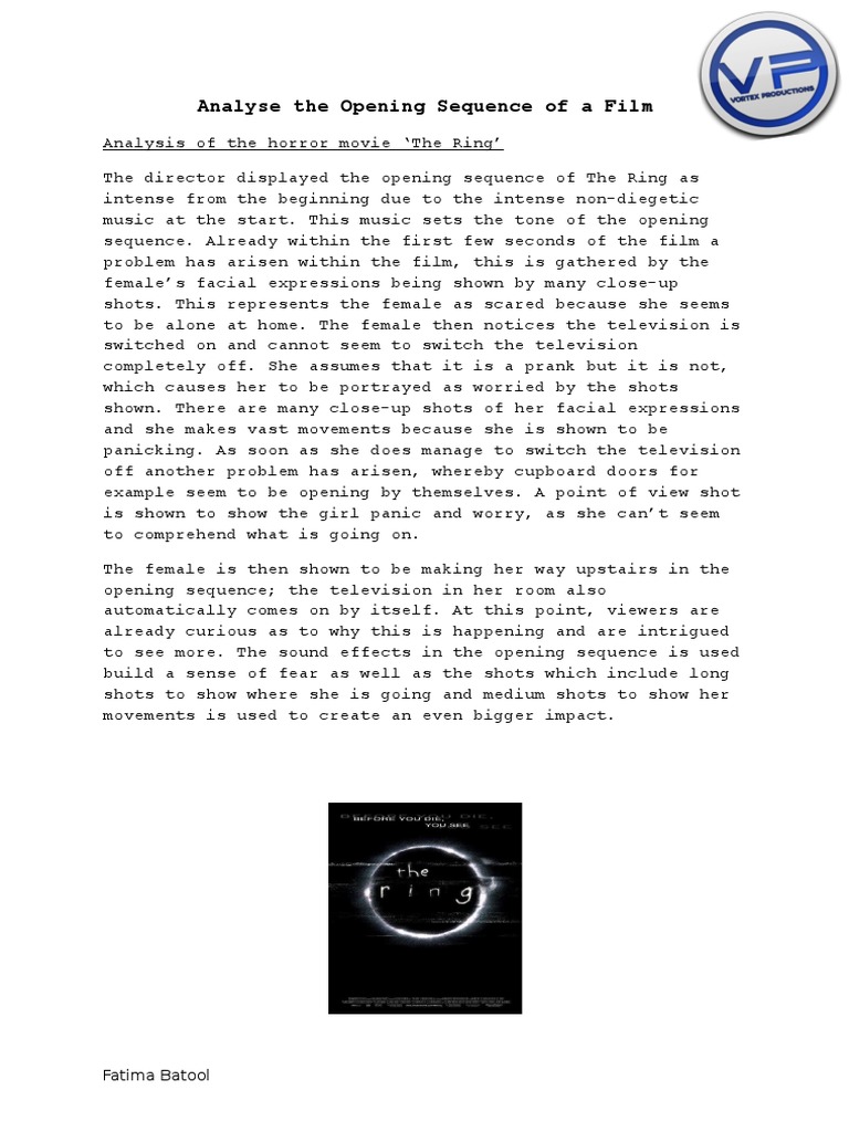 Analyse The Opening Sequence of A Film | PDF | Language Arts ...