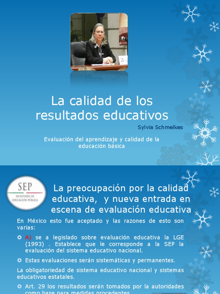 Evaluación y Calidad Educativa en México | PDF | Evaluación | Calidad ...