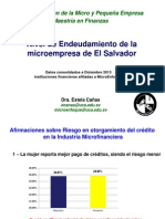 Nivel de Endeudamiento Microempresa El Salvador - 20nov2014