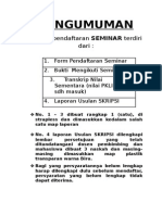 Syarat Pendaftaran Seminar Formulir