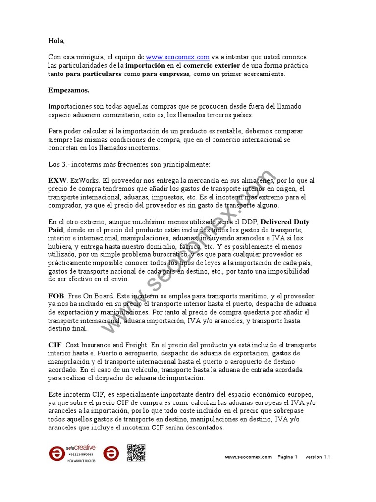 Guía de Importaciones y Aranceles | PDF | aduana | El comercio ...