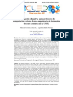 Investigación Educativa para Profesores de Computación Relatos de Una Experiencia de Formación Docente Continua en La UNSL