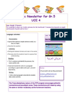 news letter 4 gr5 arabic b