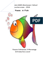 Poem: A Fish: Future Minds (AMI) Montessori School Elocution Exam - 2014