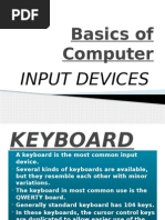 Basics of Computer: Input Devices