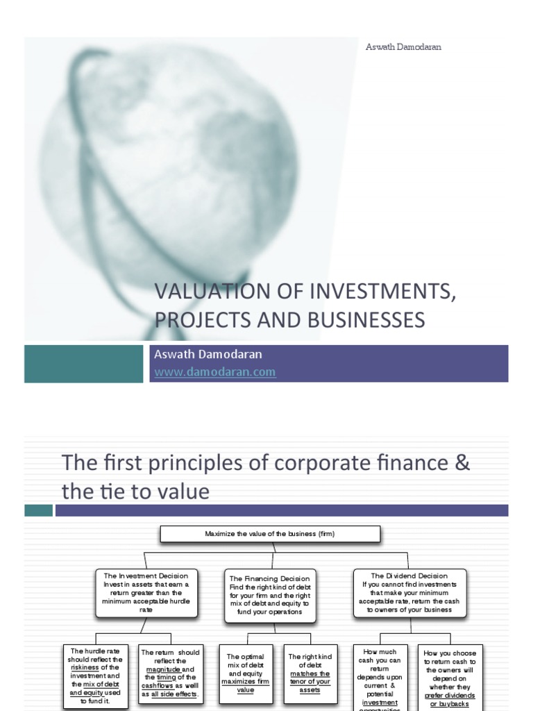 Corporate Finance and Valuation-Damodaran | PDF | Beta (Finance ...