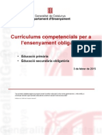 PRESENTACIO Dossiers Curriculums Primària I Secundària Govern