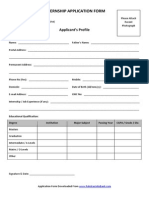 PO Box 1664 GPO Islamabad Internship Application Form 2015