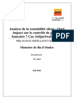 Analyse de La Rentabilite Client Quel Impact Sur Le Controle de Gestion Bancaire Cas Attijariwaf