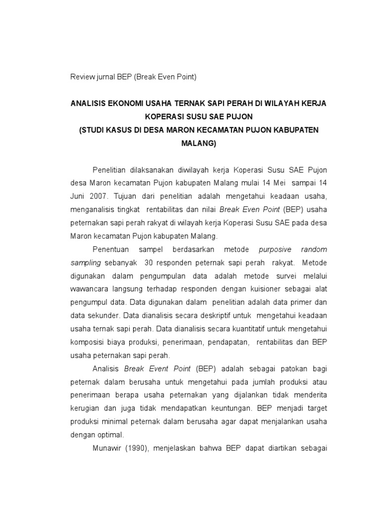 Review Jurnal Bep