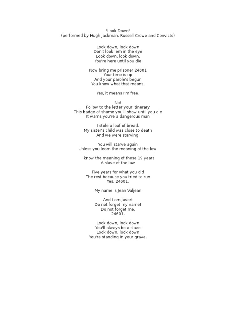 Les Miserables Songs