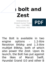 Tata Bolt and Zest: Peresented by Shidarth Kumar Thakur Reg.:-11403880 Roll Number: - A02
