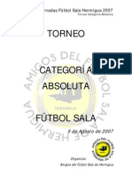 TORNEO CATEGORÍA ABSOLUTA 2007