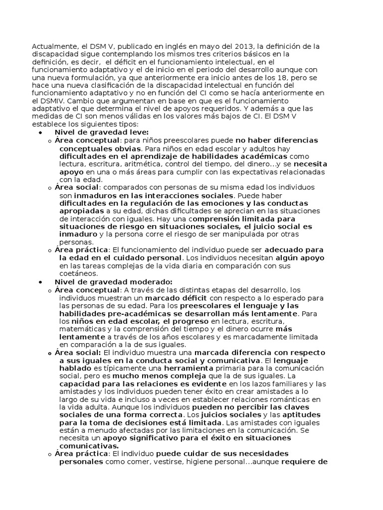 Dsm 5 Discapacidad Intelectual Discapacidad intelectual