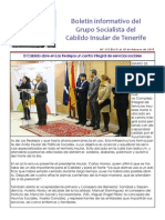 Boletín del Grupo Socialista del Cabildo de Tenerife 113. 9 - 15 de febrero 2015