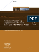 Tanzania - Deepening Engagement With India Through Better Market Access