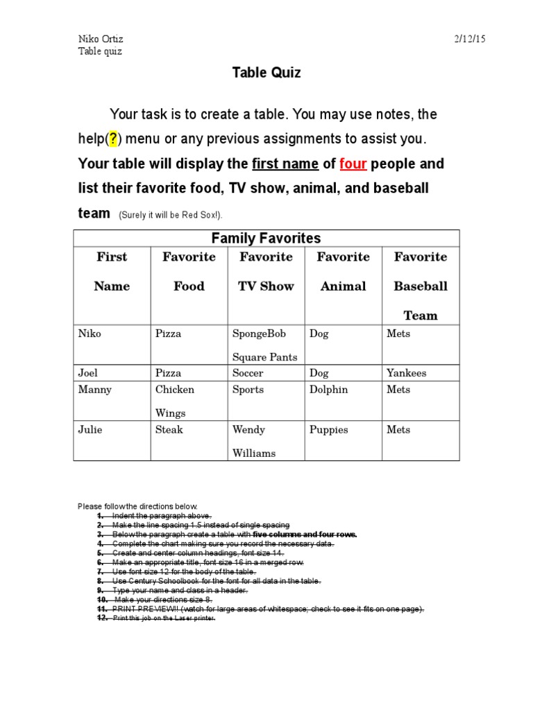 Time Table Quiz Game