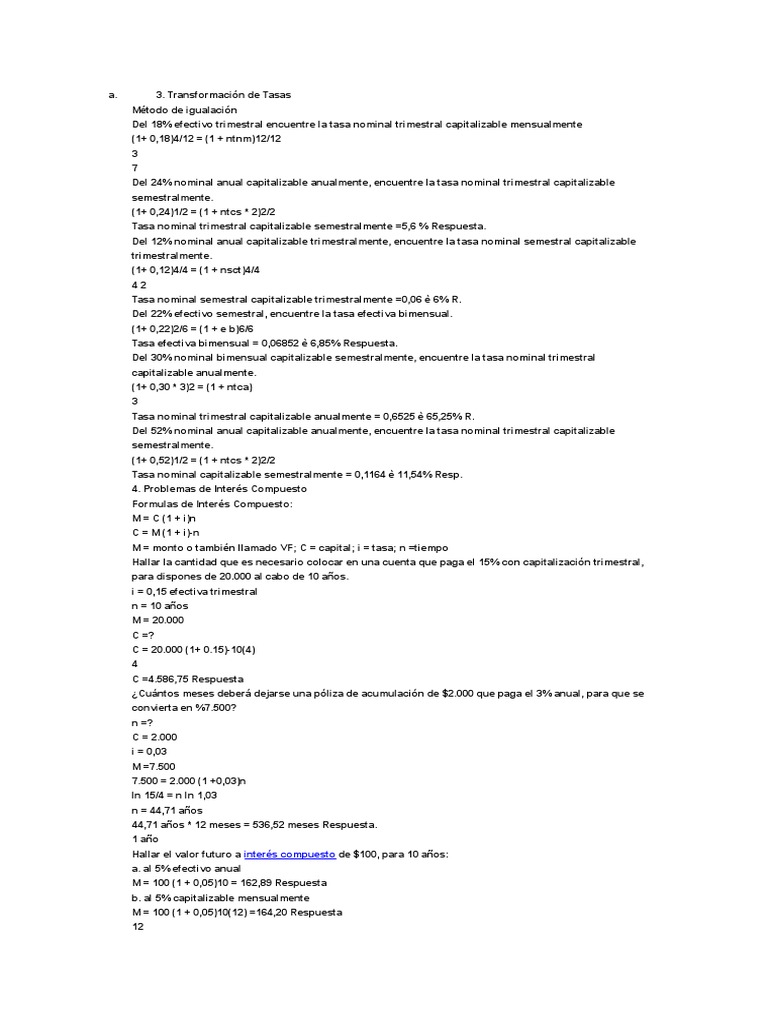 Mate Financiera | PDF | Tasas de interés | Interés