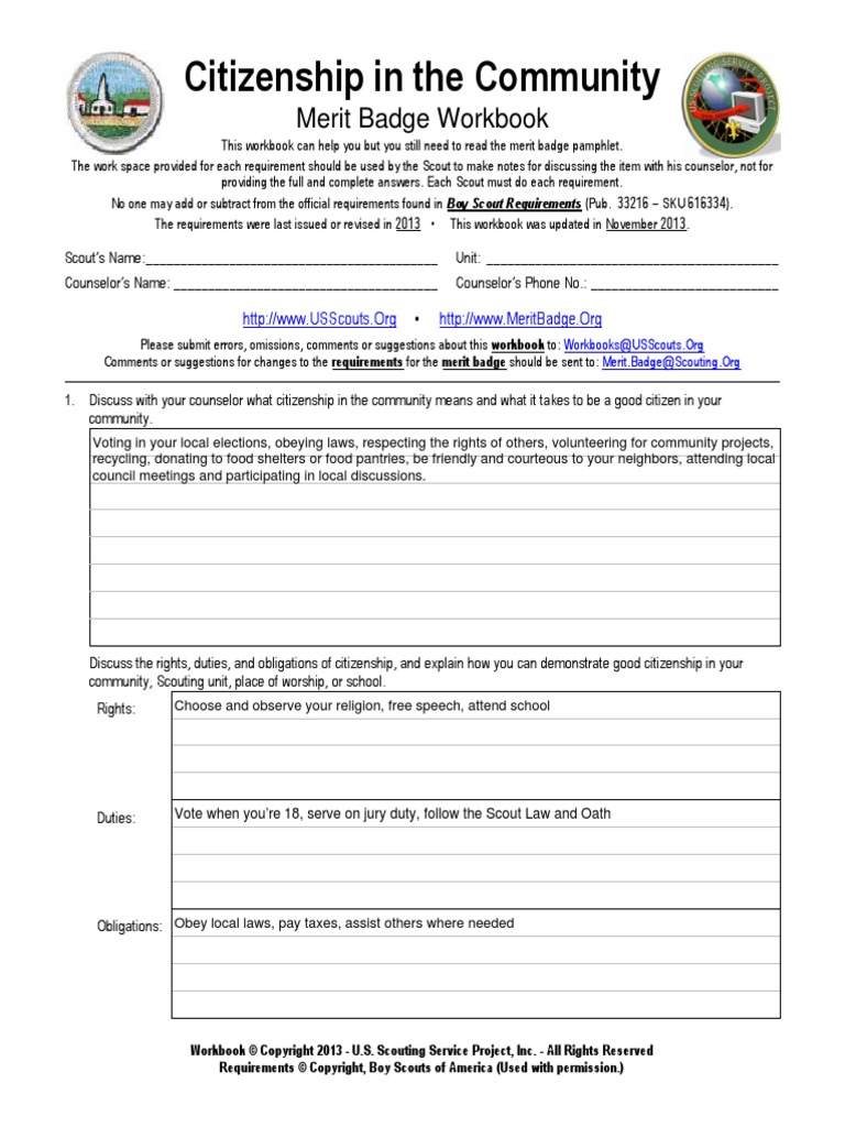citizenship in the community pdf boy scouts of america scouting