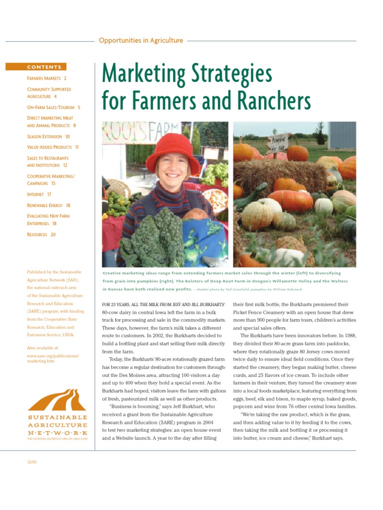 Marketing Strategies For Farmers | PDF | Farmers' Market | Farms