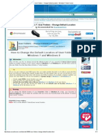 User Folders - Change Default Location 