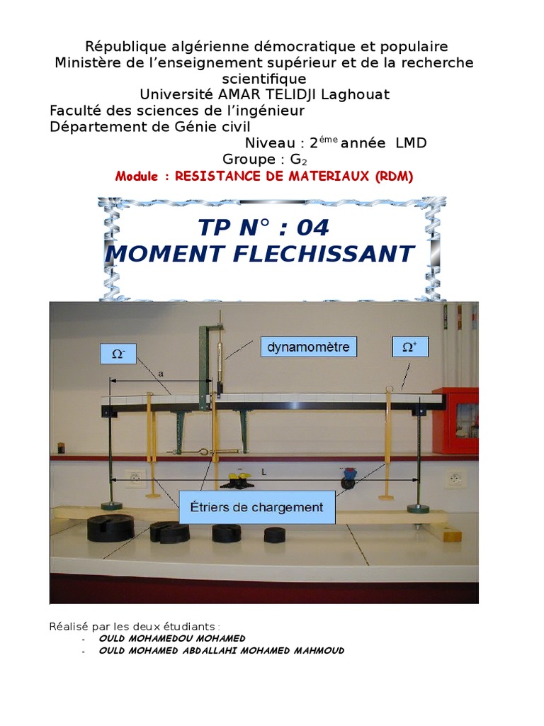 Calcul du Moment Fléchissant en Poutre PDF Contrainte de — free download