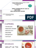 Diferentierea Tipurilor de Ceai Cu Ajutorul Spectroscopiei UV-VIS