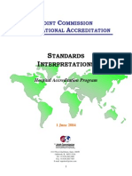 JCI Standards Interpretation - June12004