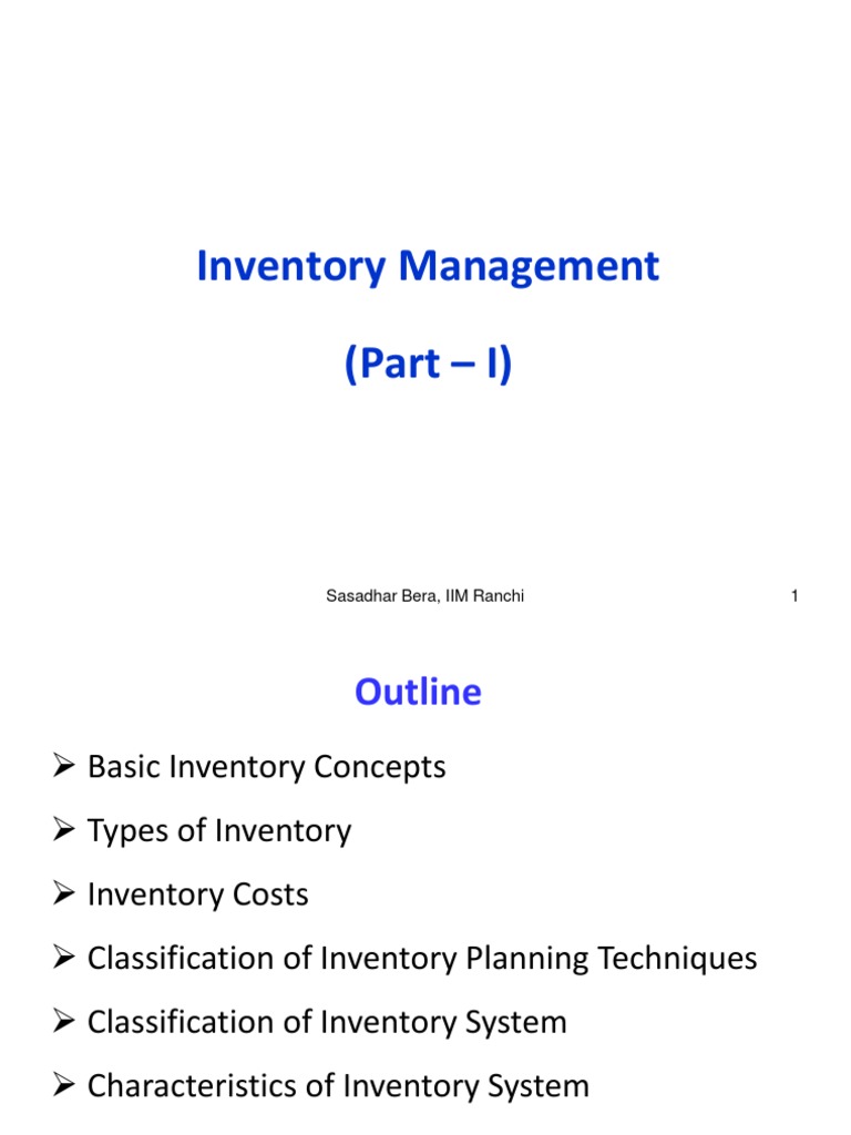 Understanding Inventory Management Basics | PDF | Inventory | Cost