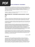 1.1.a.- Dato, Información y Conocimiento
