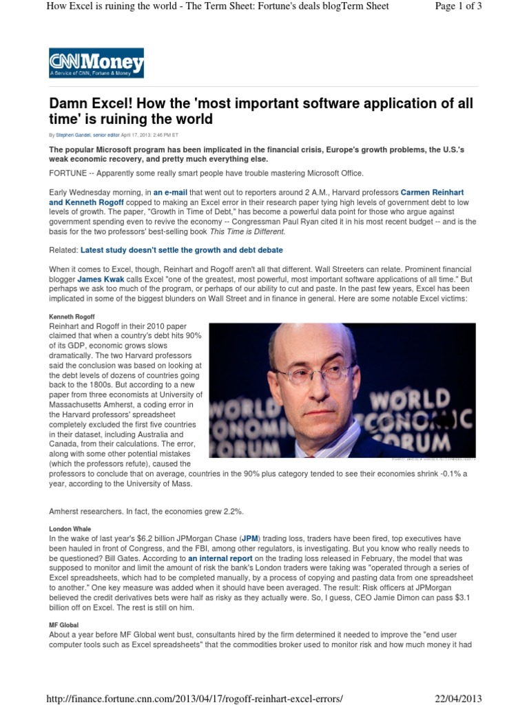 Damn Excel! How The 'Most Important Software Application of All Time ...