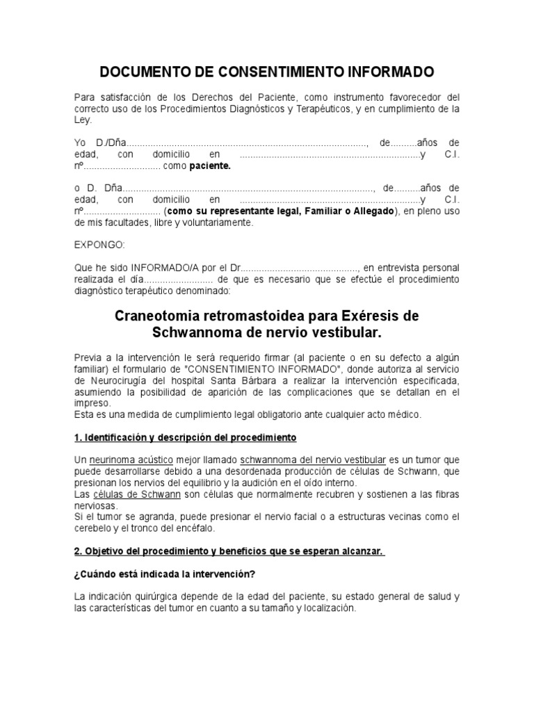 Documento De Consentimiento Informado 1. Identificación y descripción