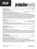Download Production Weekly - Issue 934 - Thursday February 19 2015  167 listings - 36 pages by Production Weekly SN256215969 doc pdf