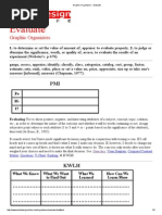 Graphic Organizers - Evaluate