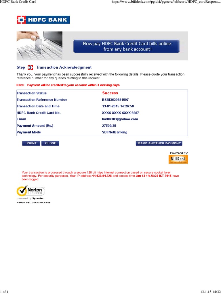 HDFC Bank Credit Card