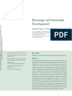 Bioenergy and Sustainable Development?: Ambuj D. Sagar and Sivan Kartha