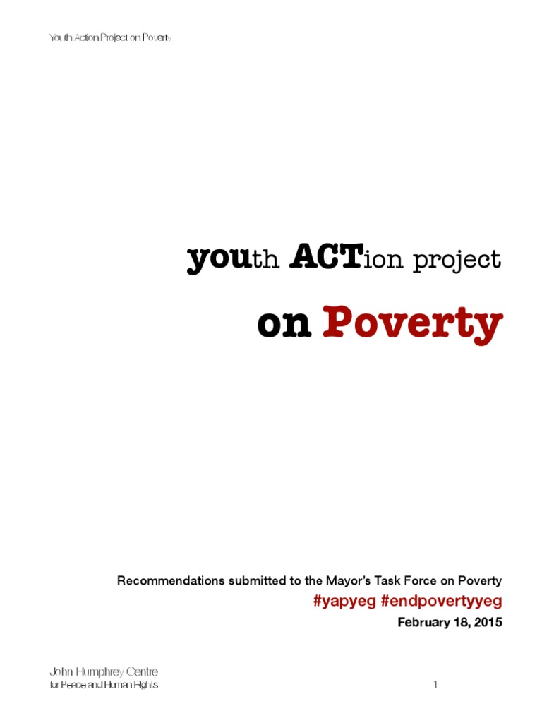 Youth Recommendations on Poverty Solutions | PDF | Community | Poverty