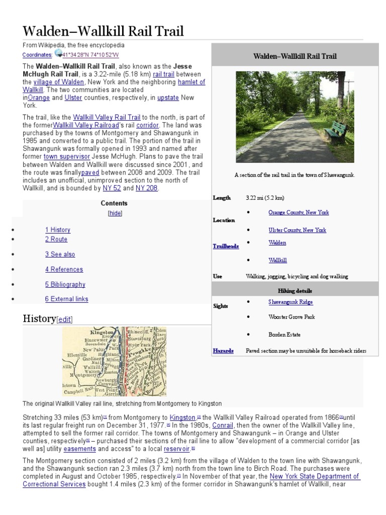 Walden Wallkill Rail Trail | PDF | Land Transport | Transport