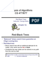 Analysis of Algorithms CS 477/677: Red-Black Trees Instructor: George Bebis (Chapter 14)