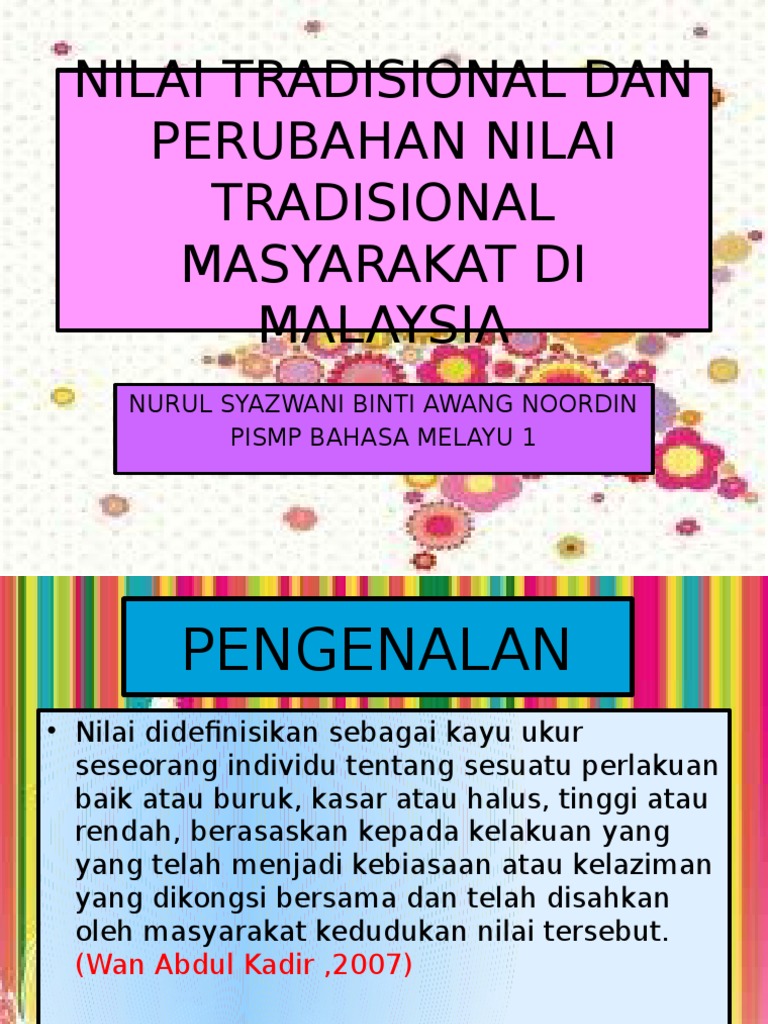 Nilai Tradisional Pdf