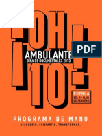 Programa de Mano, Ambulante Puebla